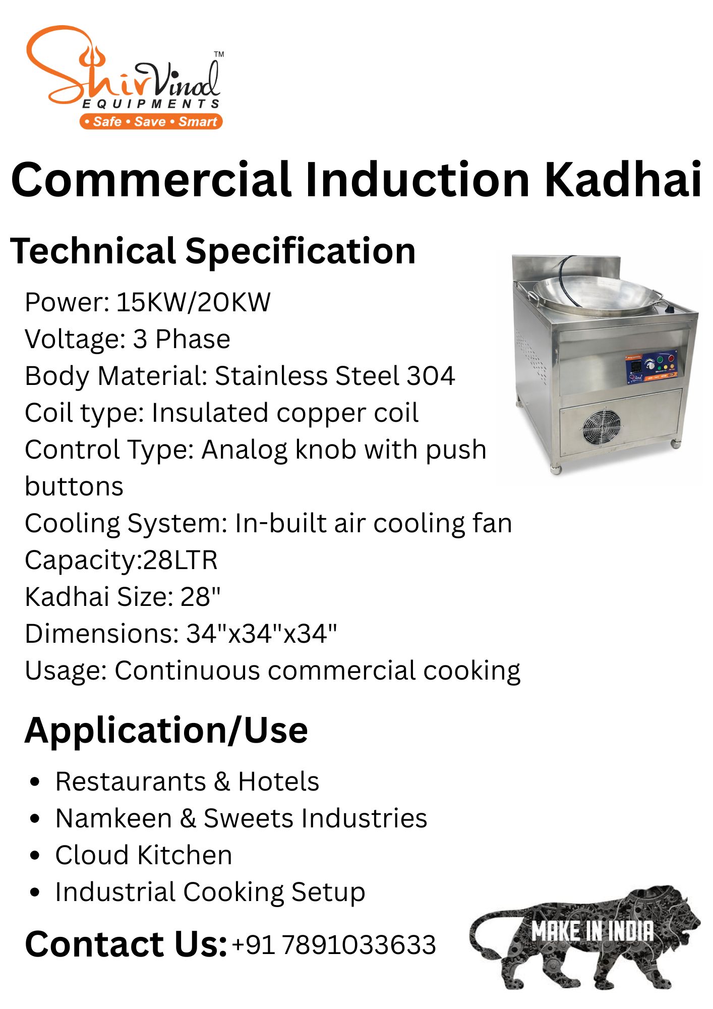 Deep Frying Induction Kadai - 28"